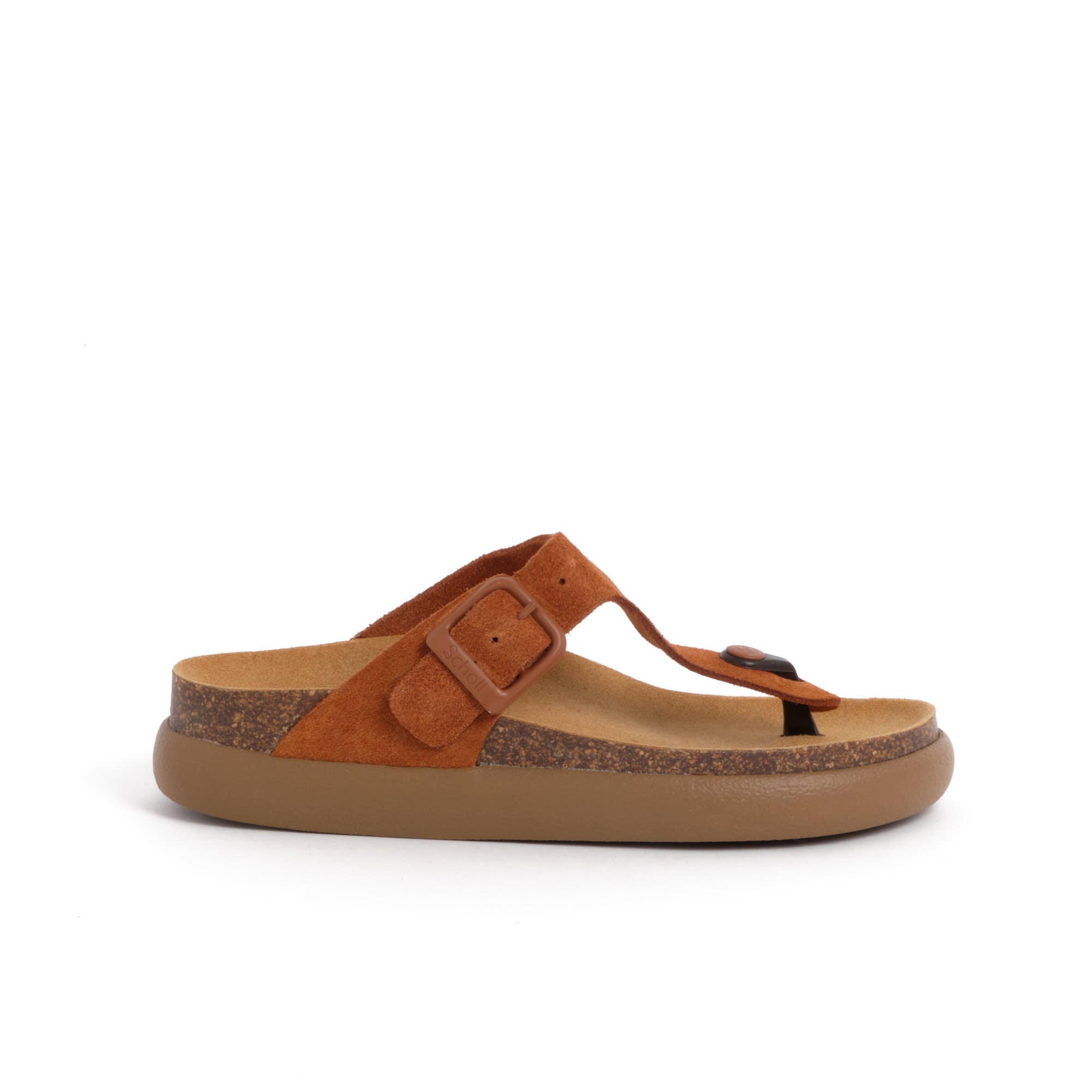 SCHOLL ● Cork Flipped Chunky Sol Sandals - Brown Sandals Cognac Noelle Chunky