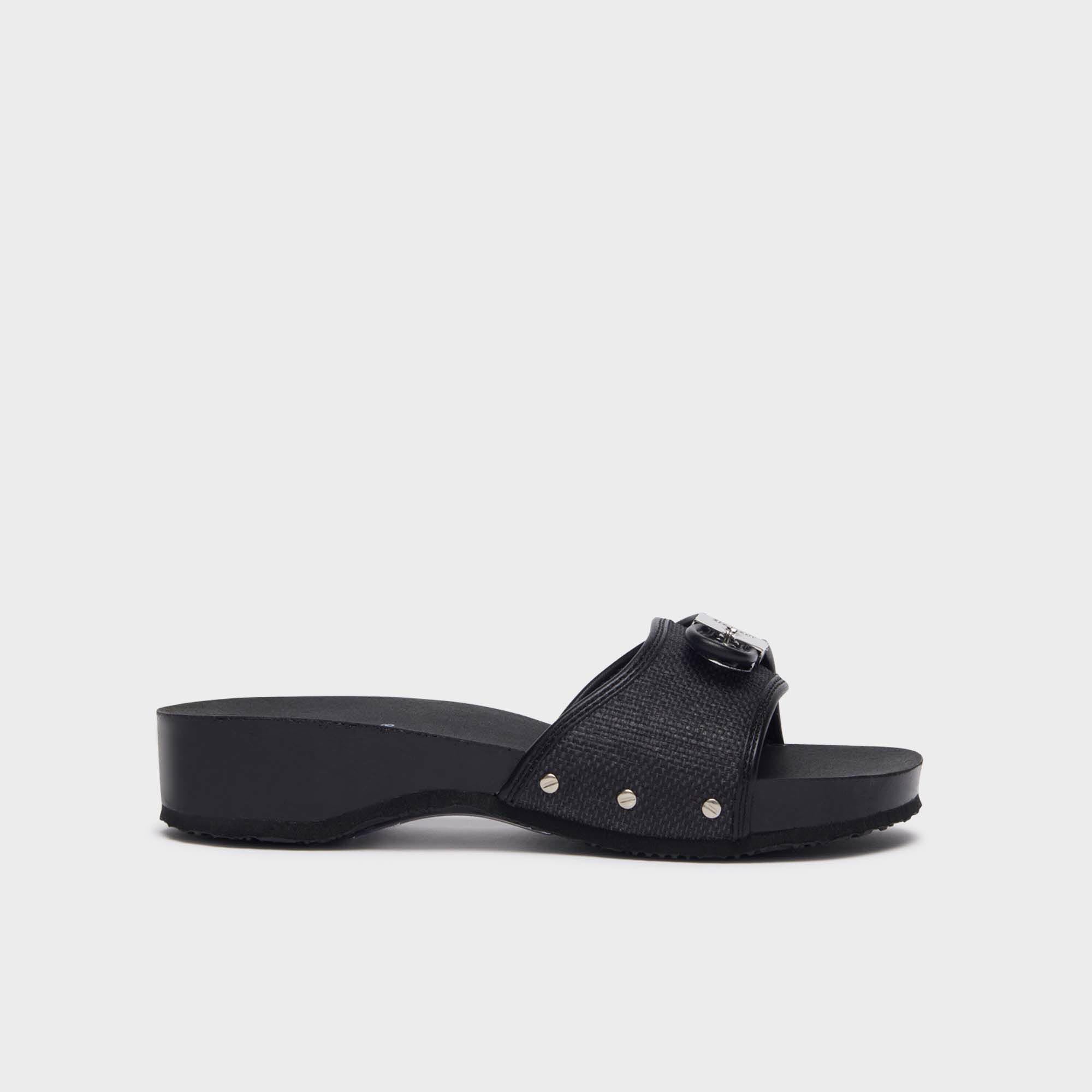 Mules Black Pescura Heel Cork