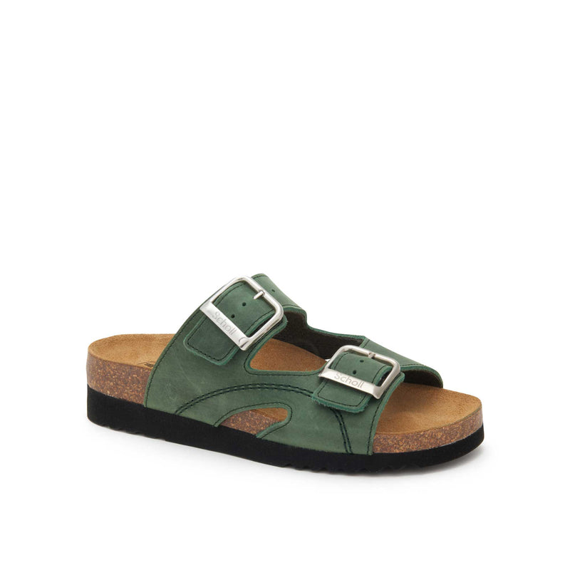 MOLDAVA WEDGE AD - Oiled calf leather - Dark green - 