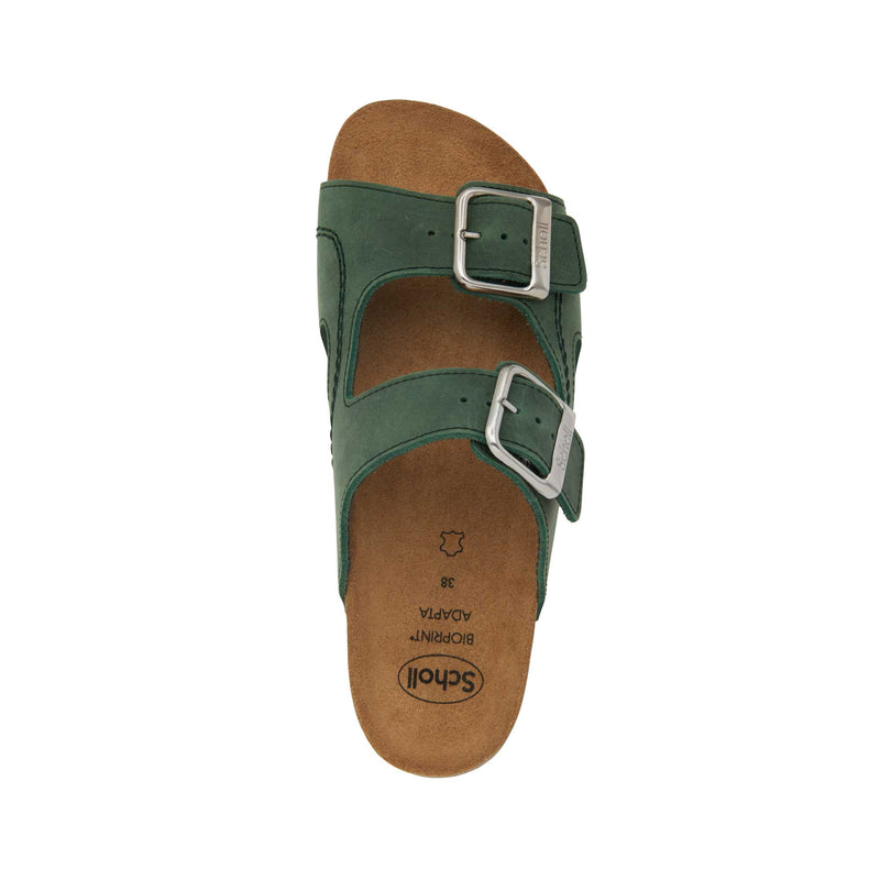 MOLDAVA WEDGE AD - Oiled calf leather - Dark green - 