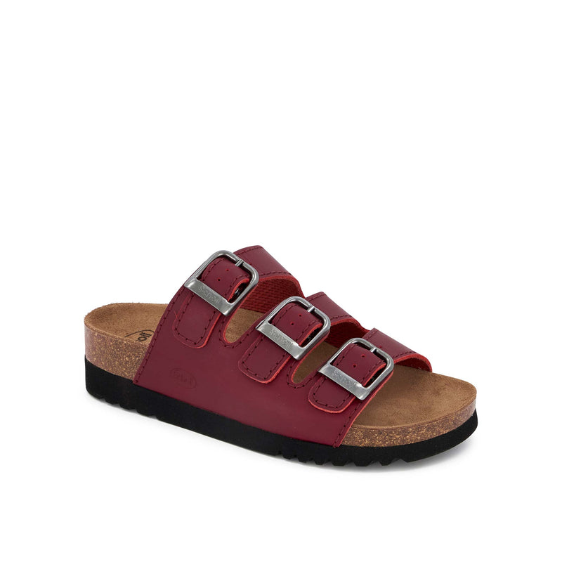 RIO WEDGE AD - Oiled calf leather - Bordeaux - 