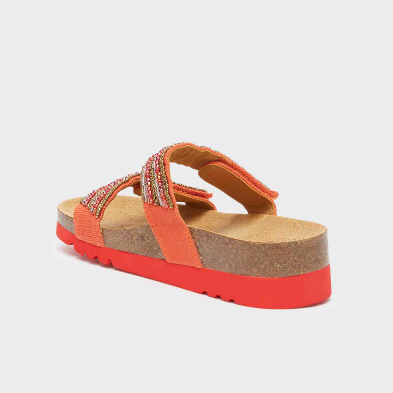 Zafirah - Canvas + perline - Corallo - Women