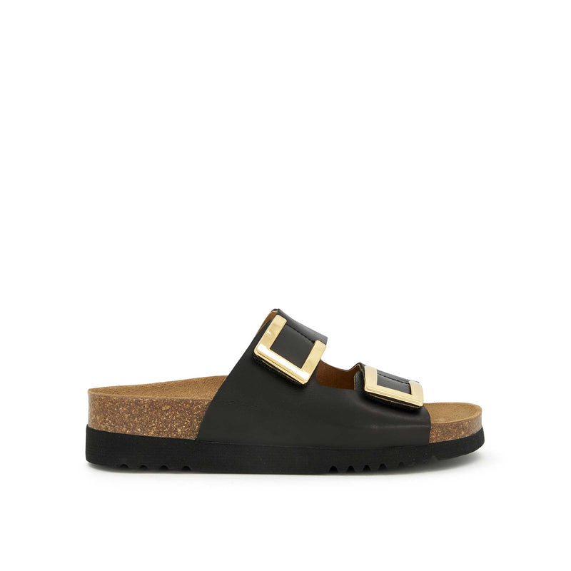MONTEREY 2 STRAPS AD - Cuir - Le noir - Women