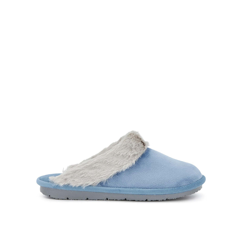 BRIENNE - Microfibre+synthetic fur - Light blue - 