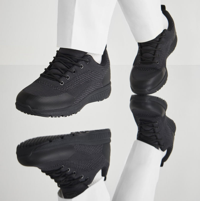 JUMP PRO LACES - Knitted textile+pu - Black - 
