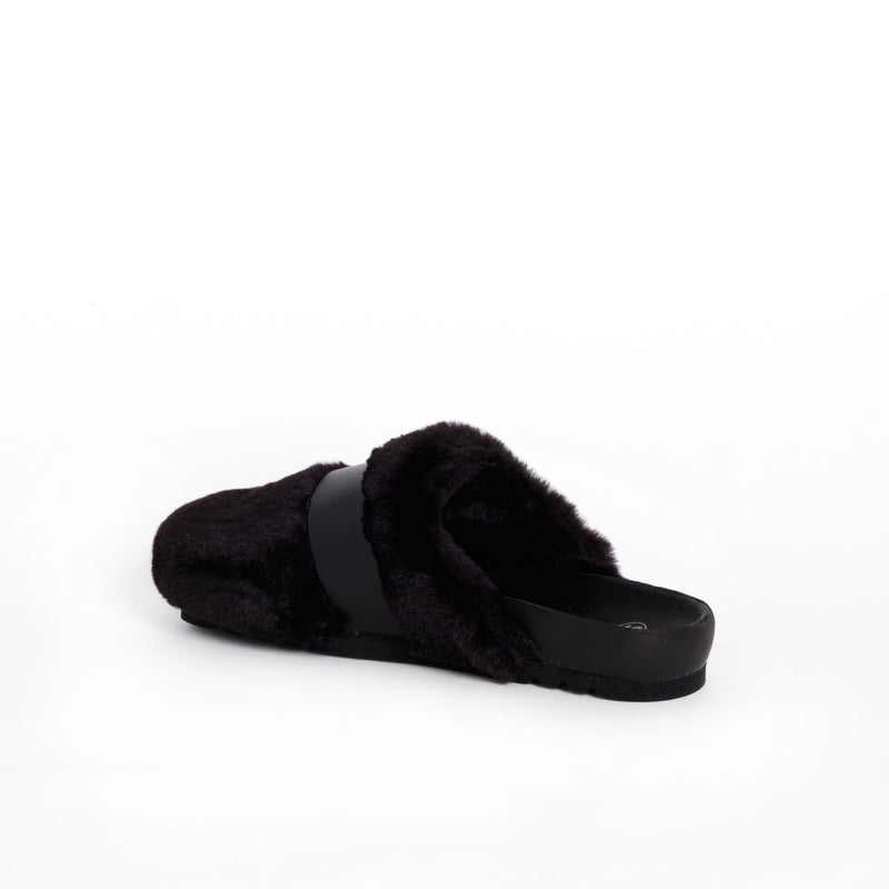 ALBERTA - Synthetic fur - Black - 