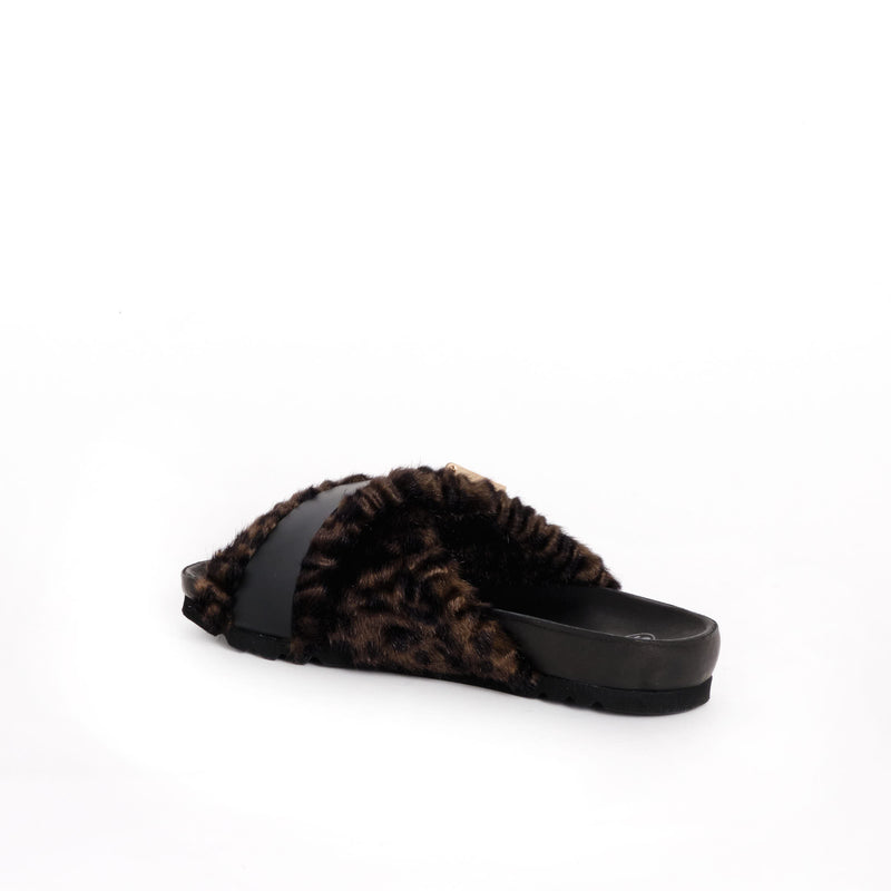 AMBER PRINTED - Fourrure synthã©tique - Marron - 