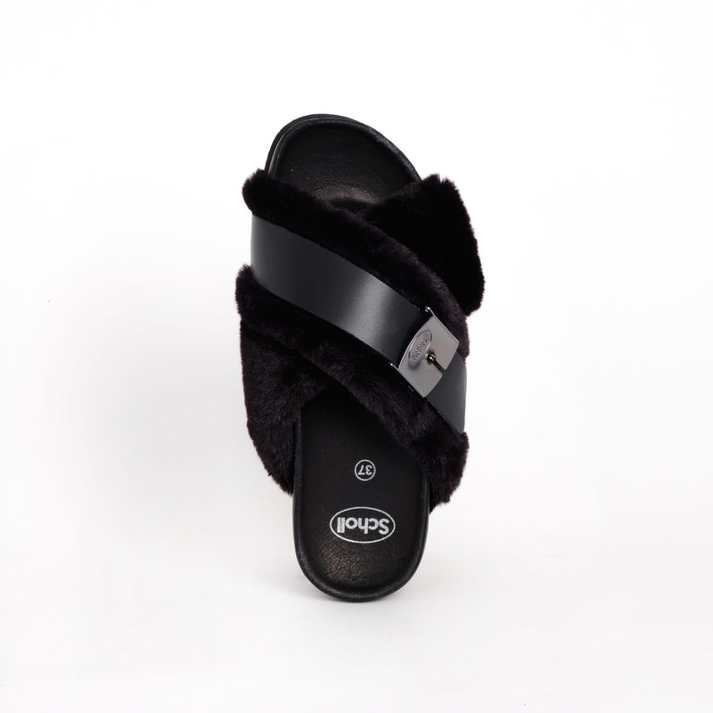 AMBER - Fourrure synthã©tique - Le noir - 