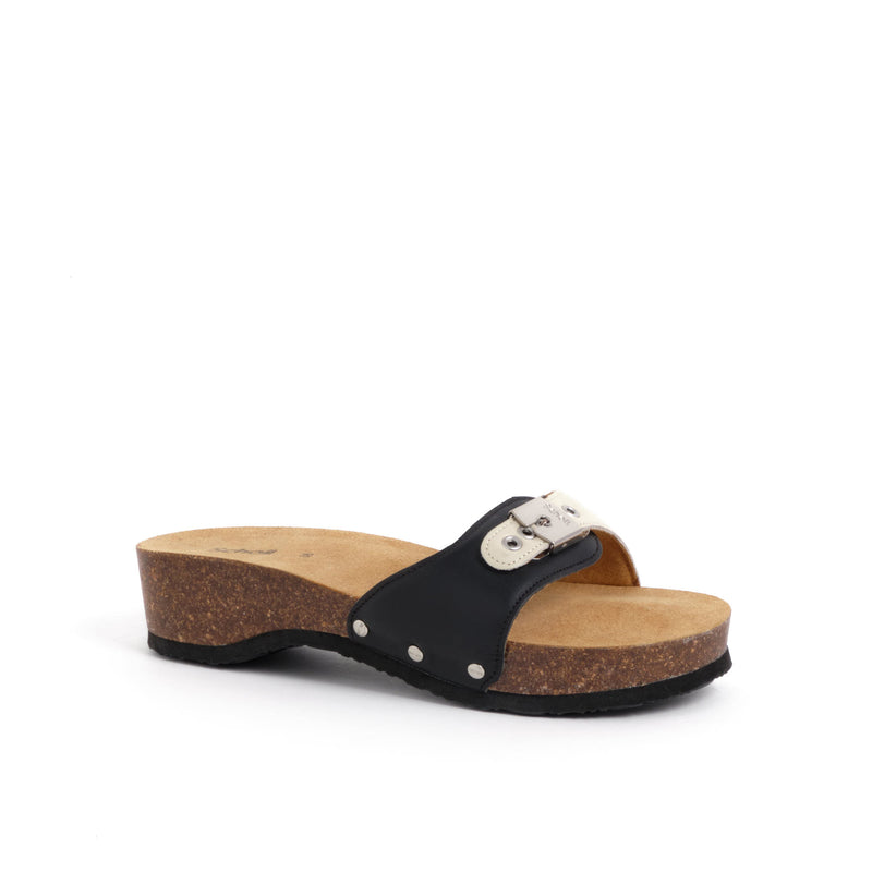 PESCURA HEEL CORK 2 - Leder - Black/off white - 