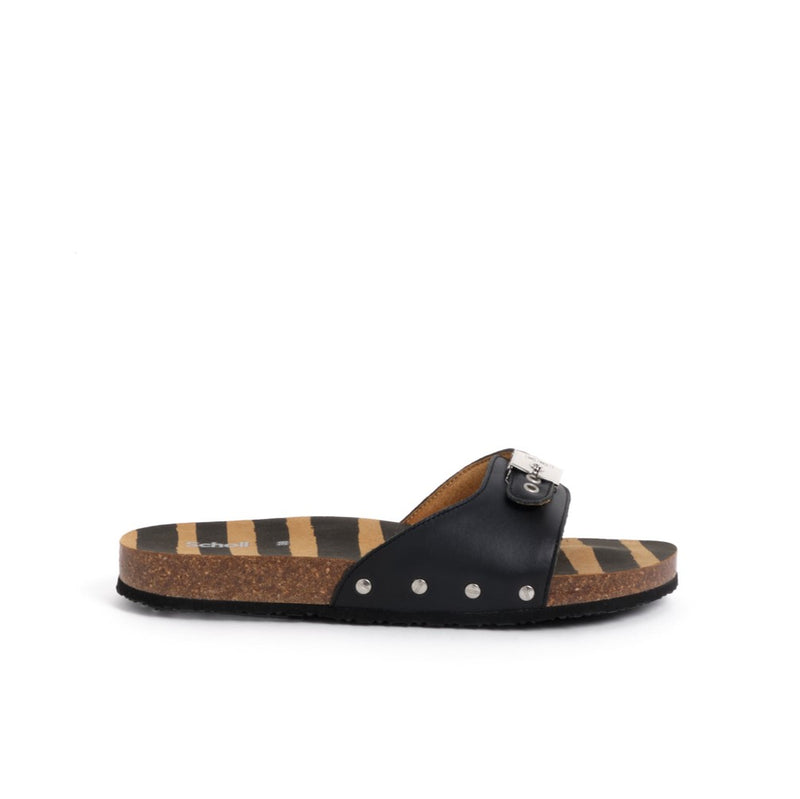 PESCURA FLAT CORK P - Leder - Black/zebra - 
