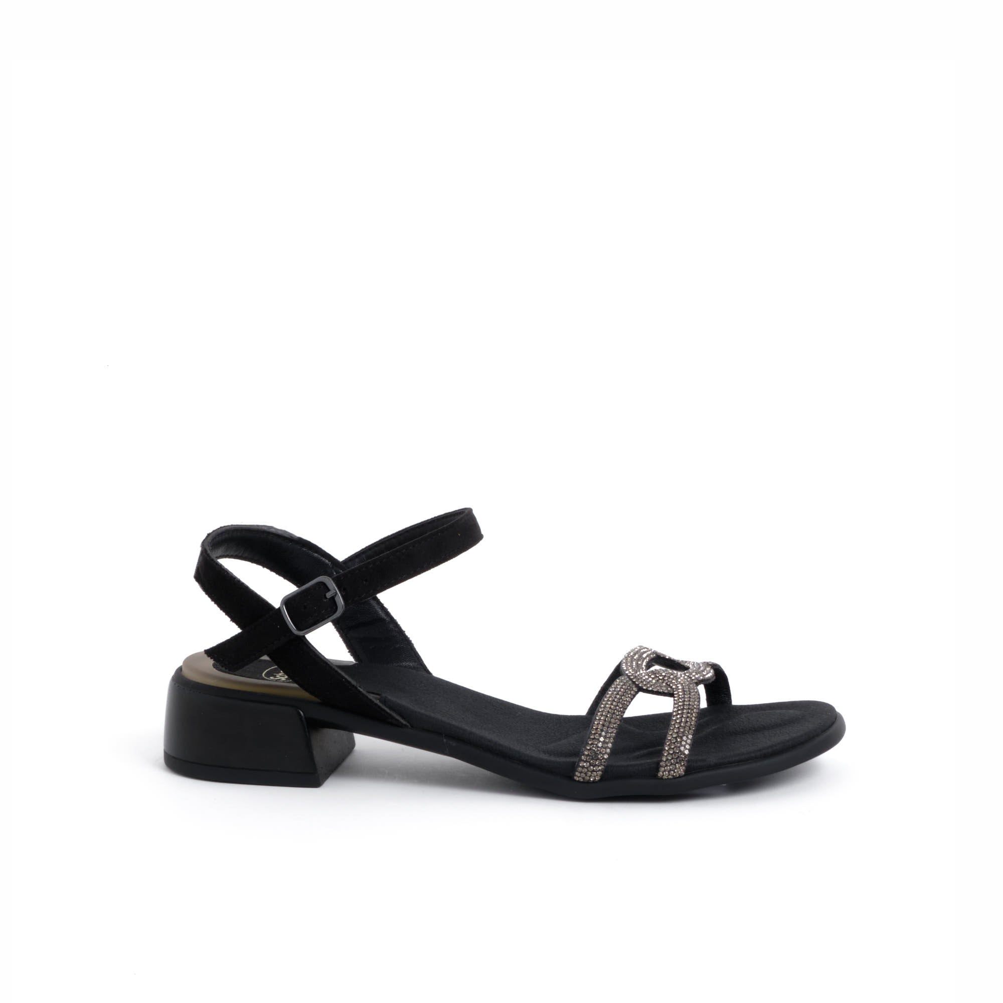 Sandales Dr. Scholl's En Cuir Noir, édition Limitée Avec Boucles Strass, Taille 9