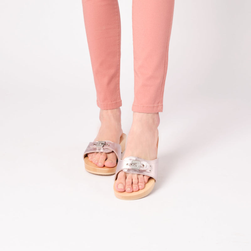 PESCURA HEEL - Metal leather - Light pink - 