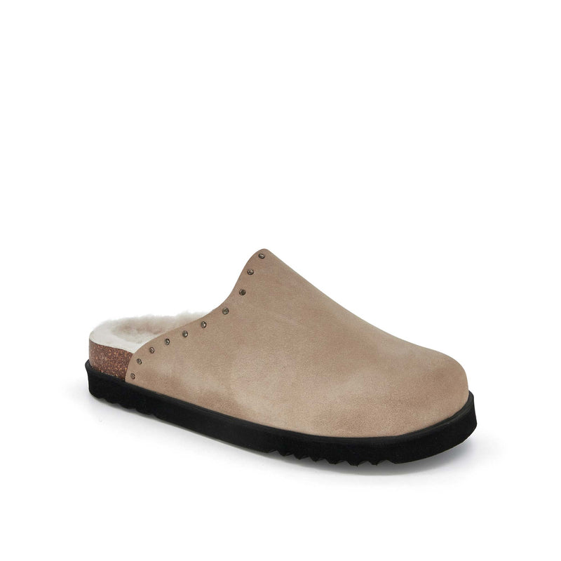 FAE STUDS - Pelle scamosciata - Dark beige - 