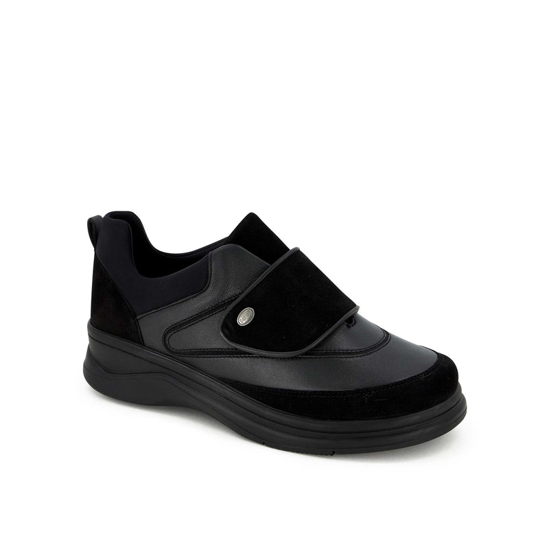 MARCELLE STRAP - Leather+suede - Black - 