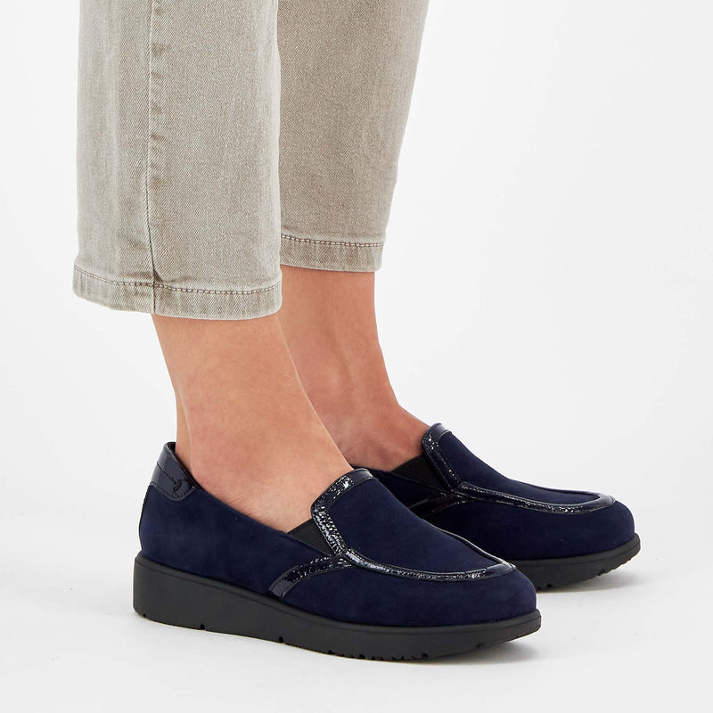 GILLY SLIP ON - Suede - Navy blue - 