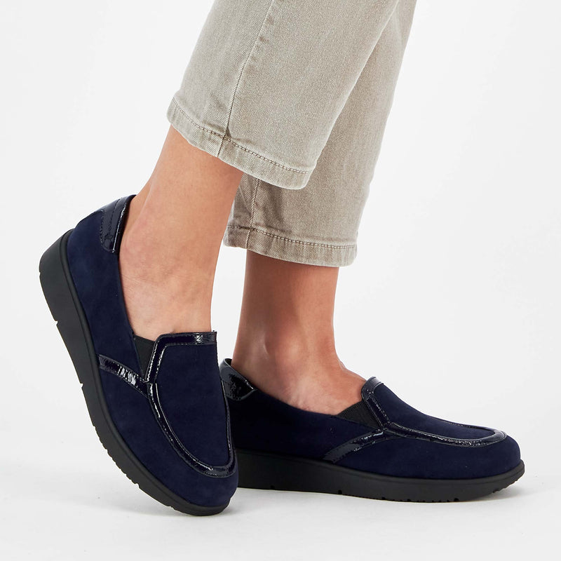 GILLY SLIP ON - Suede - Navy blue - 