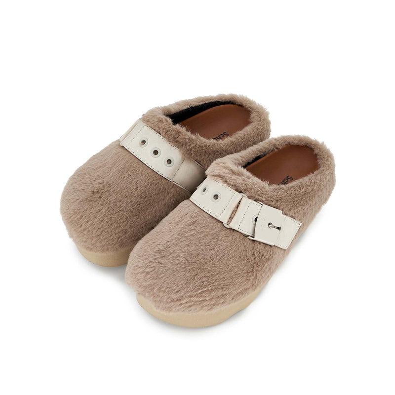 GRETA - Synthetic fur - Taupe - 