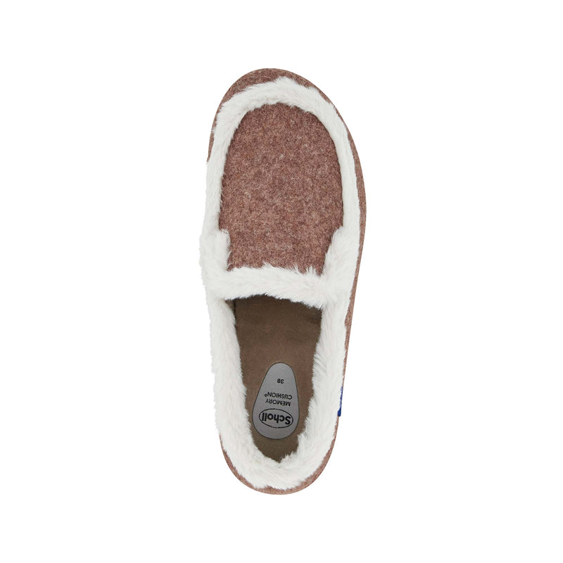 MILLY SHOE - Recycled felt+synthetic fur - Brown - 