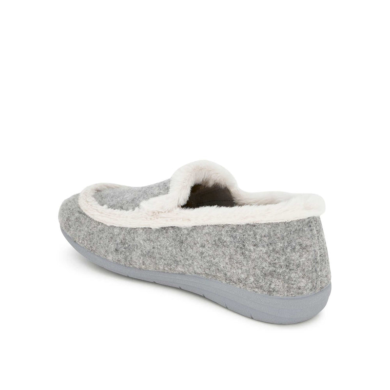MILLY SHOE - Recycled felt+synthetic fur - Grey - 