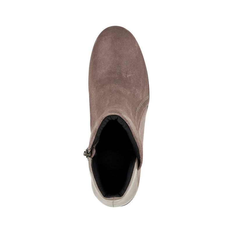 EDDA STUDS - Suede+patent leather - Taupe - 