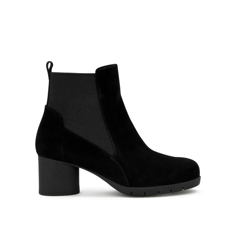 ELODIE ANKLE BOOT - Suede - Black - 
