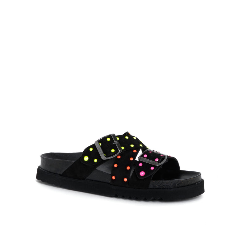 YASMINE CRYSTAL - Suede - Black/multi - 