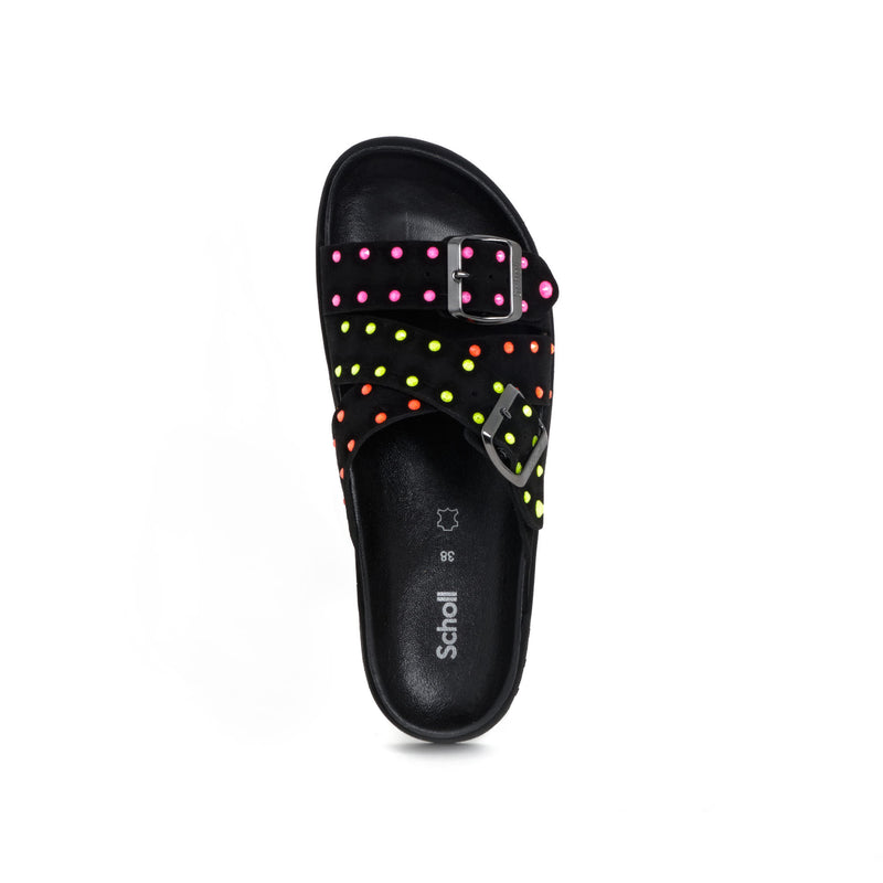 YASMINE CRYSTAL - Suede - Black/multi - 