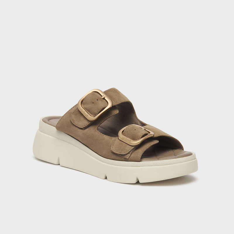 Bali Buckle - Suede - Taupe - Women