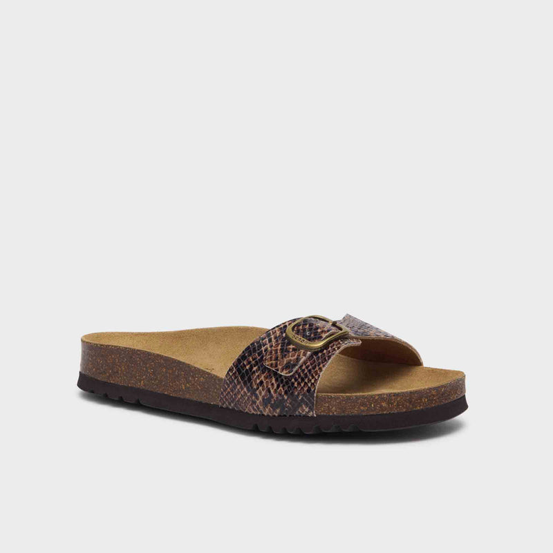 Estelle - Synthetic python - Brown - Women
