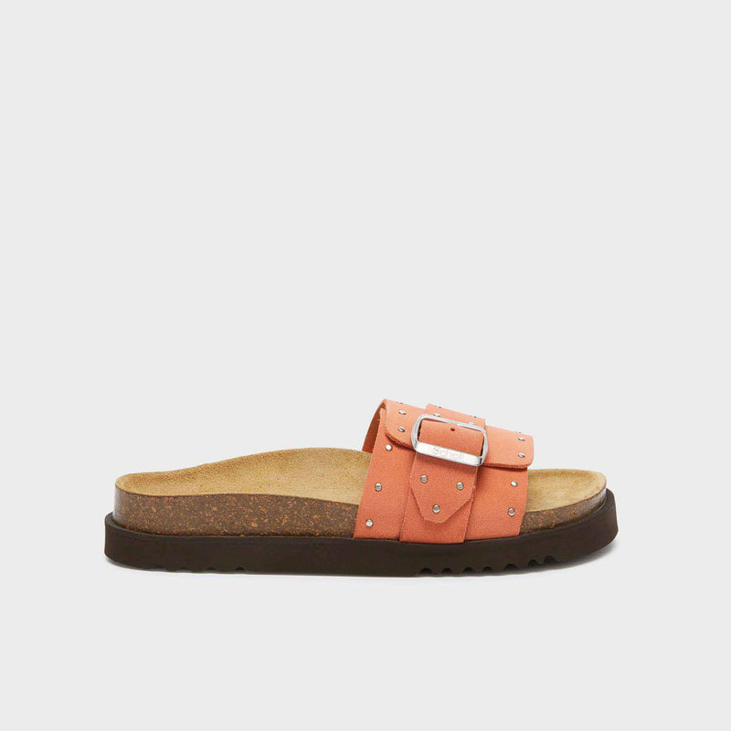 Sandalias Para Plantillas Con Talón Cerrado Troqueladas Cuero