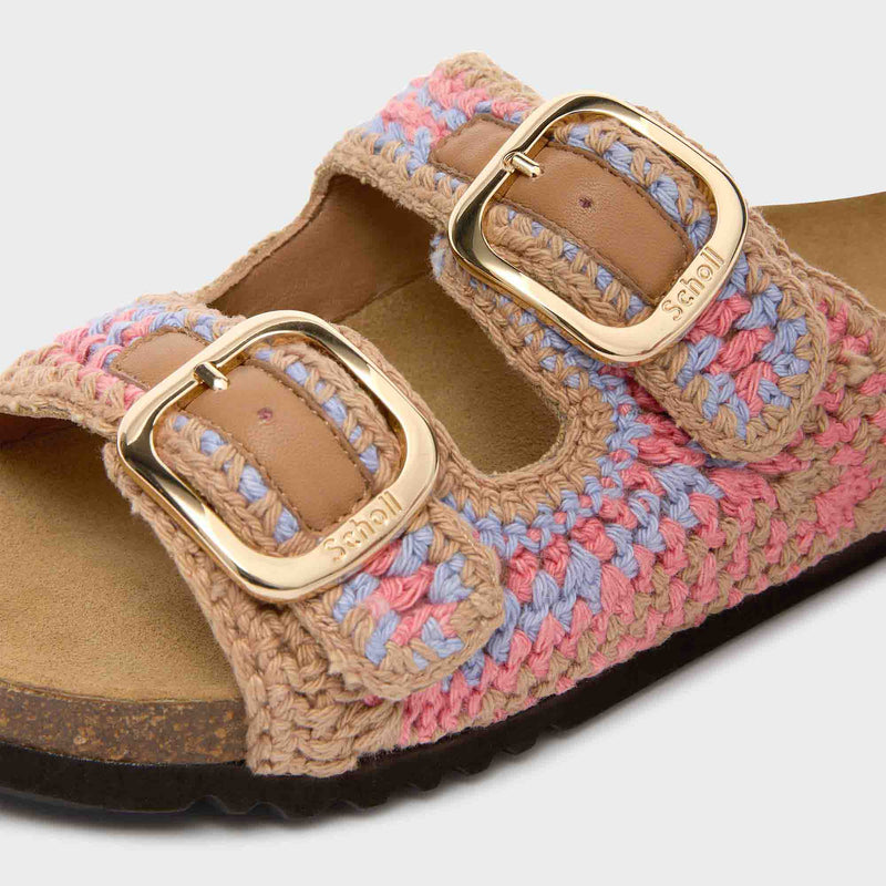 Noelle - Polyester - Dk brown/ purple/ coral - Women