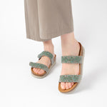 Sandali Donna Scholl Zafirah 4.0 - Comodi Ed Eleganti - Tela E Perline - Soletta Bioprint In Sughero - Made In Spain - Foto 6