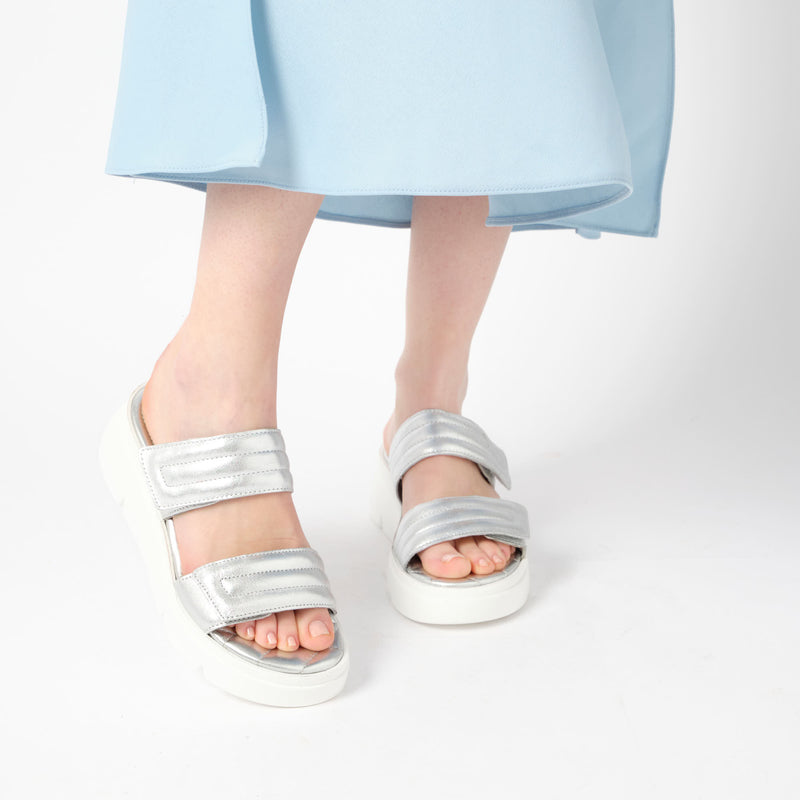 Bali 2 Straps - Leather - Silver - 